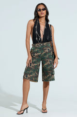 DOWN AND DIRTY CAMO BERMUDA SHORT