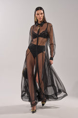 COOL GIRL MESH LAYERING MAXI DRESS