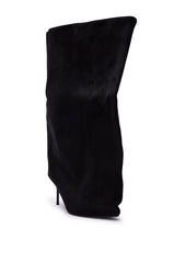 AZALEA WANG ABAWI BLACK EXTREME BOOT IN SUEDE