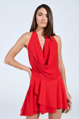 ALL ABOUT ME MINI DRESS IN RED