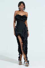 CITY LIGHTS RUFFLE MAXI DRESS