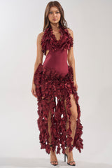 BEST DRESSED FLOCKED MAXI DRESS