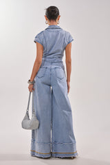 AT LEAST I LOOK CUTE DENIM JUMPSUIT