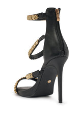 AZALEA WANG BEZEL WATCH STRAP NOVELTY STILETTO SANDAL