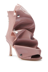 AZALEA WANG BIRD SONG SNAP OPEN TOE BOOTIE IN MAUVE