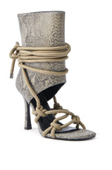 AZALEA WANG BREELEE SNAKE COCKTAIL BOOTIE