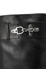 AZALEA WANG CHRONO BLACK METAL HEEL BOOT