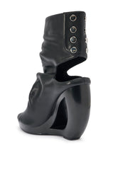 AZALEA WANG CIRCOS BLACK WEDGE BOOTIE