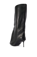 AZALEA WANG COUTURE CRAZY BLACK BUCKET BOOT