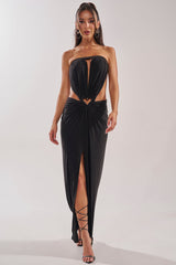 DONT BREAK MY HEART STRAPLESS MAXI DRESS