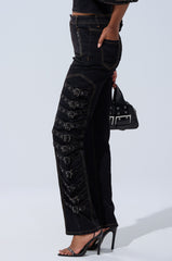 BUCKLE UP SKINNY DENIM PANT