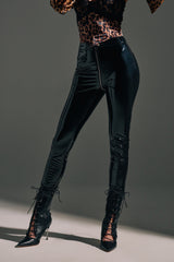 DROP IT LIKE ITS HOT VINYL LEGGING WITH ZIPPER