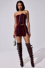 ASYMMETRIC ZIP CORSET