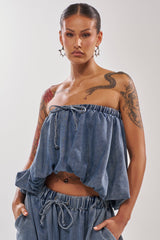 DENIM FOR DAYS TUBE TOP
