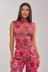DOZEN ROSES MESH TOP