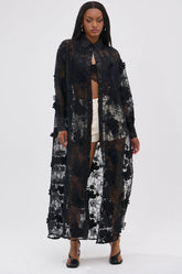 AMARIA LONG LACE BUTTON UP SHIRT