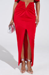 DREAM CATCHER MAXI SKIRT IN RED