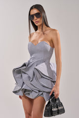 CONCRETE BLOOM MINI DRESS