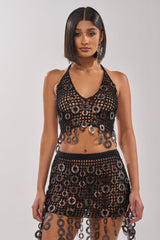 DESERT DANCER CROCHET HALTER TOP