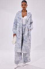 BOOKED N BUSY JACQUARD TRENCH