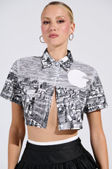 ALL AROUND THE WORLD BUTTON DOWN TOP