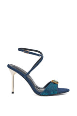 AZALEA WANG TREETOK DENIM RHINESTONE STILETTO SANDAL