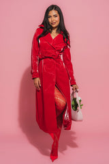 DOZEN ROSES LIQUID VELVET TRENCH