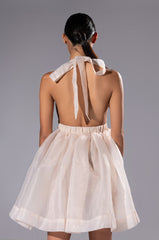 AT THE SHOW HALTER MINI DRESS