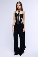 ATTRACT BETTER CUT OUT MESH CORSET TOP