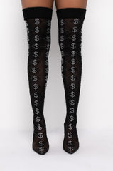 AZALEA WANG BLING BLING STILETTO BOOT IN BLACK