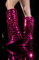AZALEA WANG CARMMELITA FUCHSIA METAL DISC BOOT