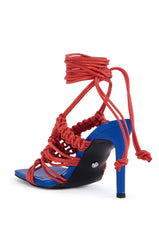 AZALEA WANG CONSTRUCTIVE BLUE COLORBLOCK SANDAL