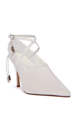 AZALEA WANG JUBILANCE WHITE MESH CINCH PUMP