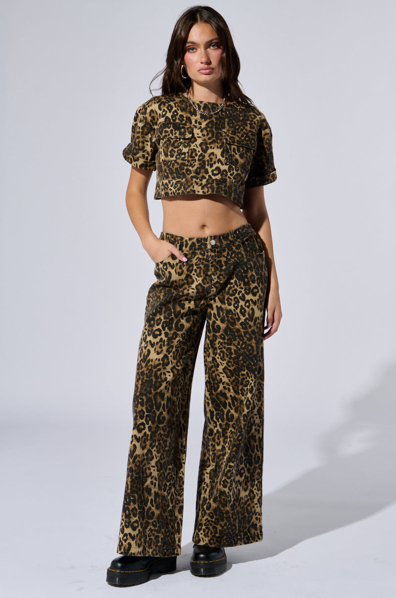 CHEETAH SISTERS TOP