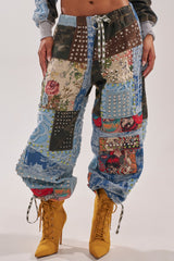 CALL EM CRAZY PATCHWORK JOGGER