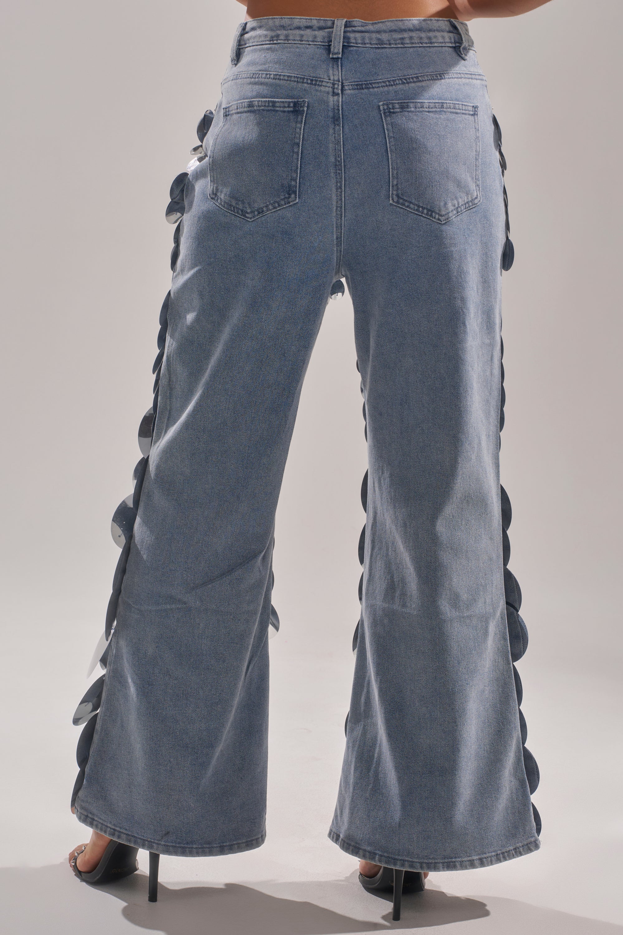 CHECK IT OUT SEQUIN DENIM PANT