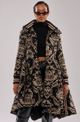DECKER PUFFER TRENCH IN JACQUARD