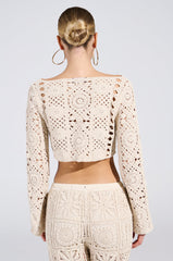CROCHET KNIT CROP TOP