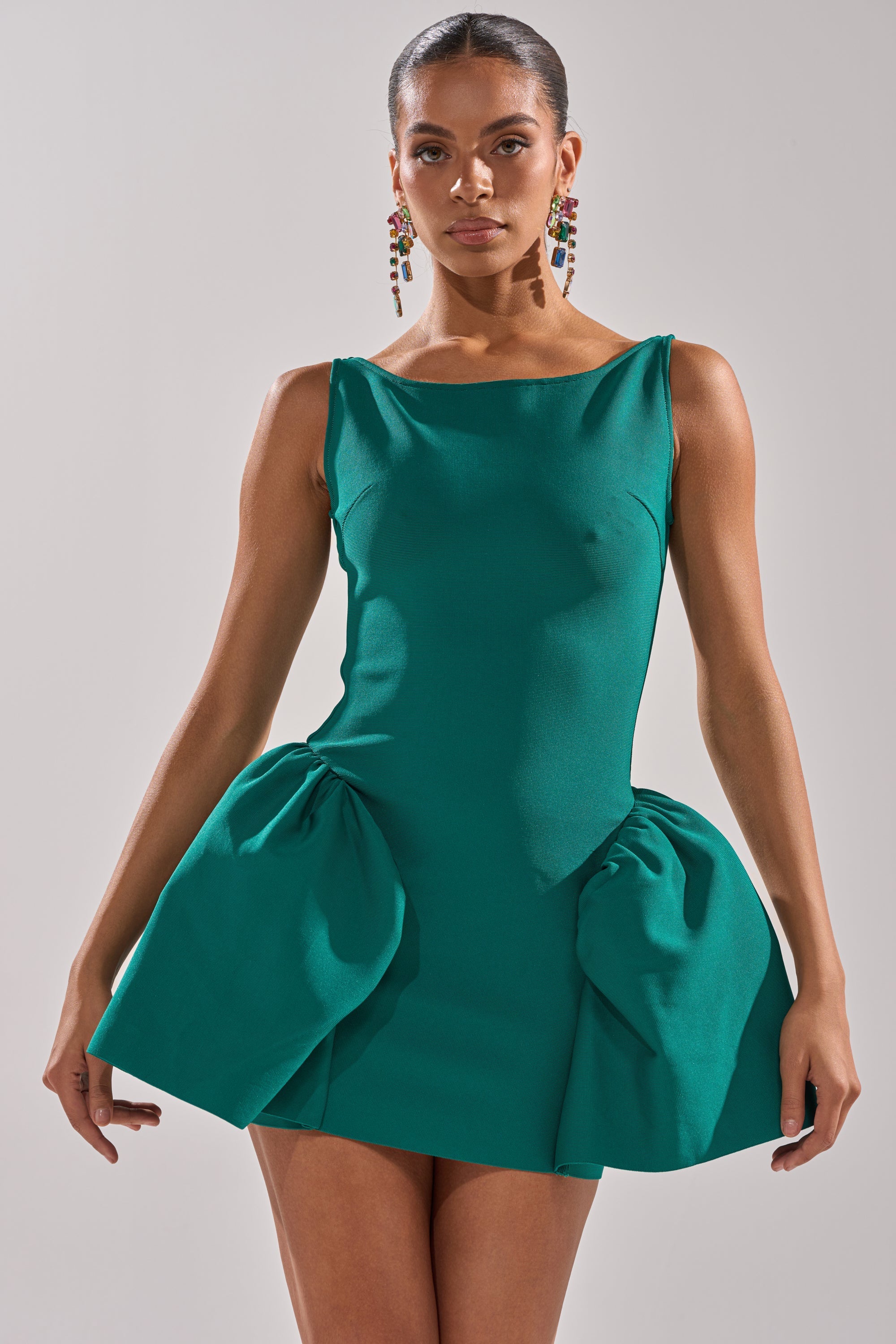 DERBY DAYS BANDAGE MINI DRESS