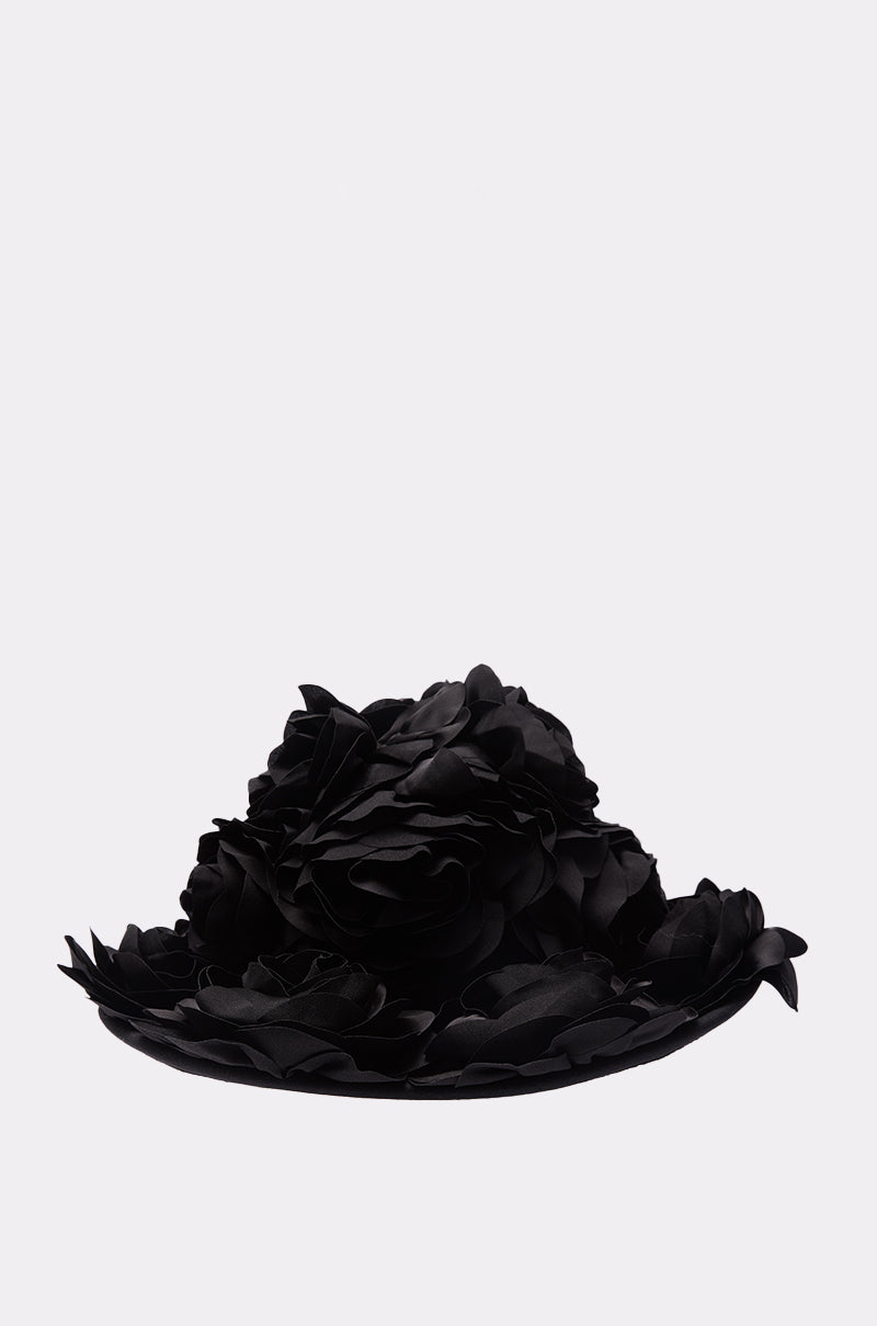 DARK ROSE FLORAL COWBOY HAT