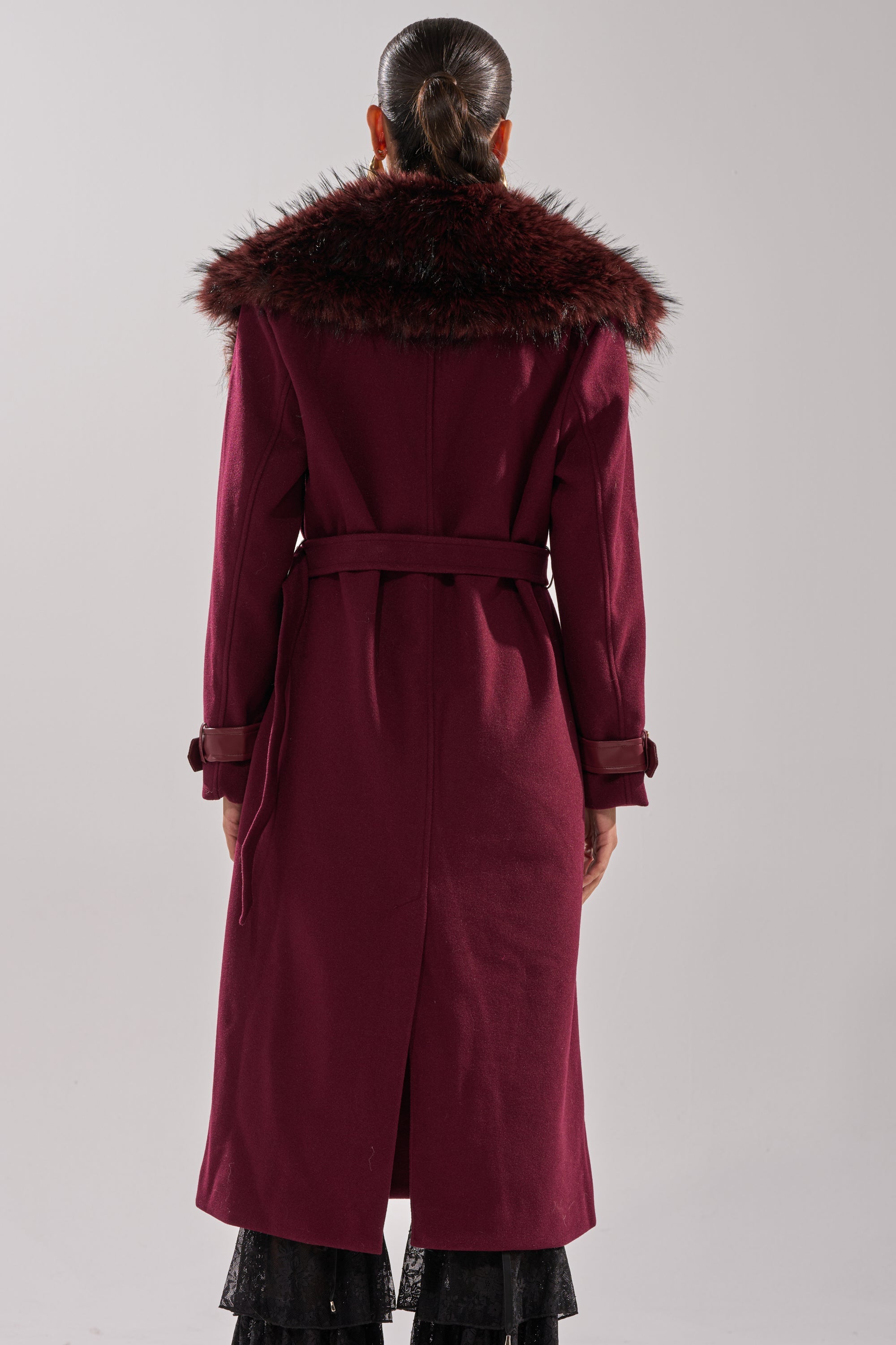 CATALINA FUR COLLAR TRENCH