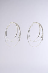 BLING NIGHTS LAYERED HOOP EARRING