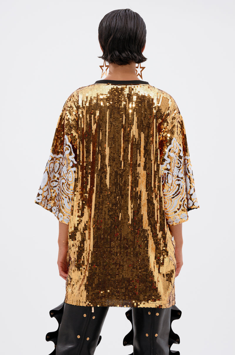 BOUJEE BANDANA SEQUIN MINI DRESS