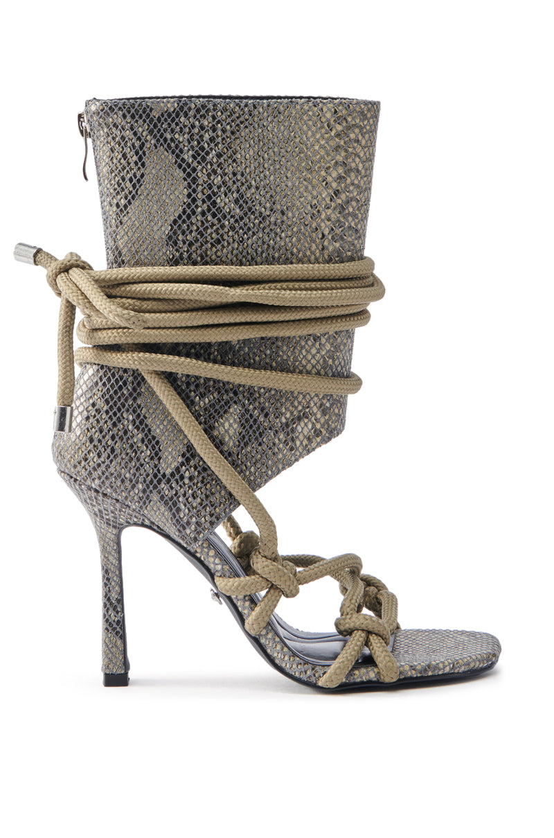 AZALEA WANG BREELEE SNAKE COCKTAIL BOOTIE