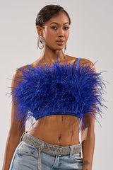 BRIGHT LIGHTS FEATHER TOP