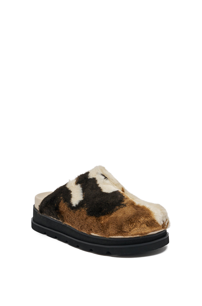 AZALEA WANG GOVINDA MULTI SLIP ON COW PRINT CLOG