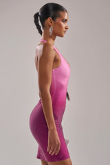 DUSK TILL DAWN RHINESTONE MINI DRESS IN PINK