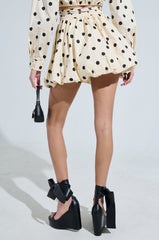 ALL ABOUT ME POLKA DOT POPLIN MINI SKIRT