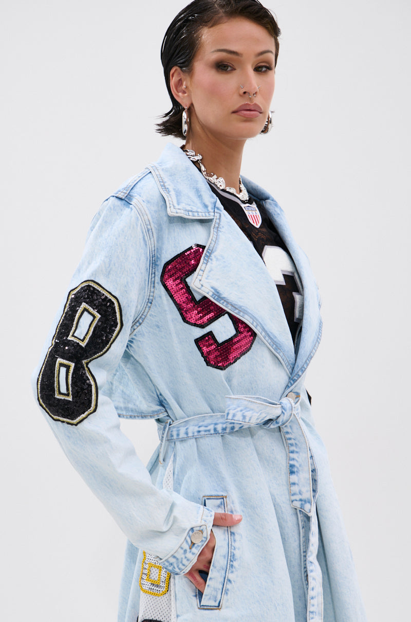 COUNTDOWN PATCH DENIM TRENCH