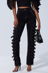 BUCKLE UP SKINNY DENIM PANT